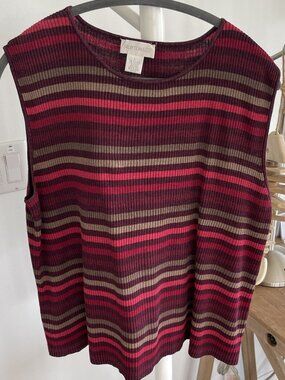 Vintage Norton Striped Sleeveless Sweater Size L